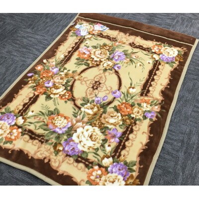 C.R.P加工毛布　マイヤー毛布　シングル　ベージュ　1枚　(合わせ毛布)20601BE