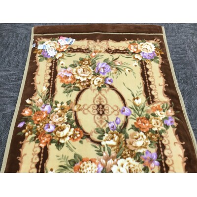 C.R.P加工毛布　マイヤー毛布　シングル　ベージュ　1枚　(合わせ毛布)20601BE