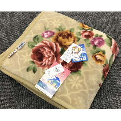 C.R.P加工毛布　マイヤー毛布　シングル　ベージュ　1枚　(ニューマイヤー毛布)11714BE