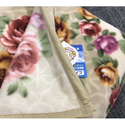C.R.P加工毛布　マイヤー毛布　シングル　ベージュ　1枚　(ニューマイヤー毛布)11714BE