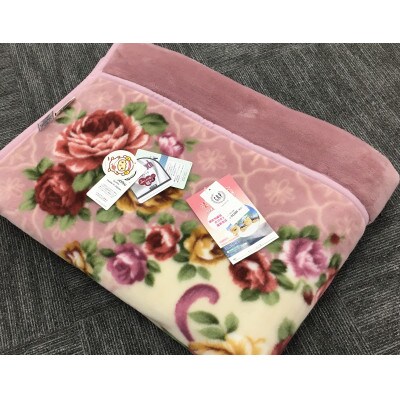 C.R.P加工毛布　マイヤー毛布　シングル　ピンク　1枚　(合わせ毛布)20602PI