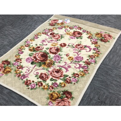 C.R.P加工毛布　マイヤー毛布　シングル　ベージュ　1枚　(合わせ毛布)20602BE