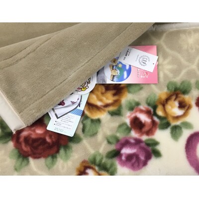 C.R.P加工毛布　マイヤー毛布　シングル　ベージュ　1枚　(合わせ毛布)20602BE