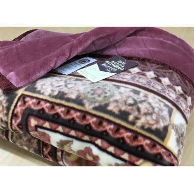 日本製　マイヤー毛布　ダブル　ピンク　1枚　(カシミヤ・ウール混わた入り毛布)N-CAK1431PI