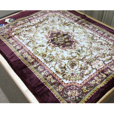 日本製　マイヤー毛布　シングル　ワイン　1枚　(カシミヤ・ウール混わた入り毛布)N-CAK144WI