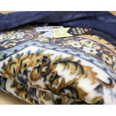 日本製　マイヤー毛布　シングル　紺　1枚　(カシミヤ・ウール混わた入り毛布)N-CAK144KO
