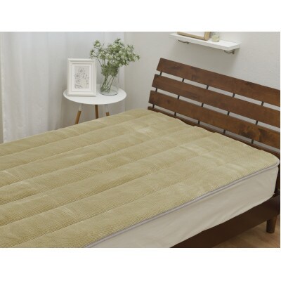 日本製　あったかコットン　敷きパッド　シングル　100×205cm　ベージュ　ACP-30SBE