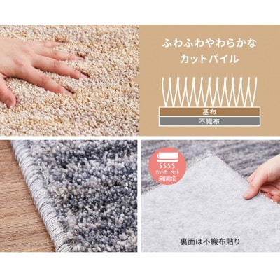 ワンランク上のナイロン　カーペット　ベージュ淡　1枚　　約190×240cm　350116702型