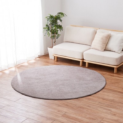 ワンランク上のナイロン　丸形カーペット　ベージュ　1枚　　直径約180cm　350116804型