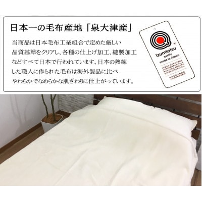 潤いタッサーシルクを使った　シルク毛布　シングル　アイボリー　1枚　SILK-S
