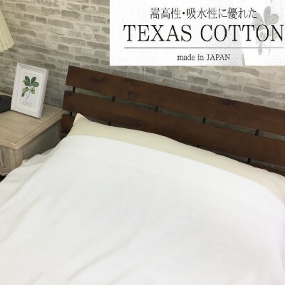 TEXSAS　COTTON　100%　タオルケット　シングル　ホワイト　1枚　SNT-20TXWH