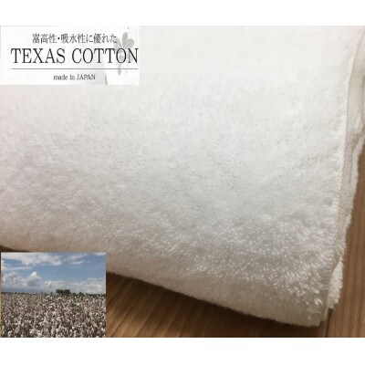 TEXSAS　COTTON　100%　タオルケット　シングル　ホワイト　1枚　SNT-20TXWH