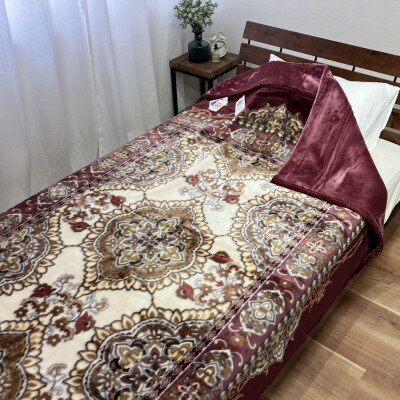 日本製　アクリル　マイヤー毛布　シングル　ピンク　1枚　(新合繊2枚合わせ毛布)N-YO-4800