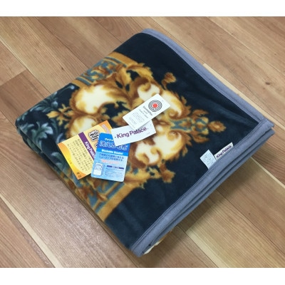日本製　丸洗いOK　マイヤー毛布　シングル　ブルー　1枚　(新合繊ニューマイヤー毛布)1184BL