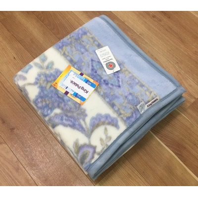 日本製　丸洗いOK　マイヤー毛布　シングル　ブルー　1枚　(新合繊ニューマイヤー毛布)1185BL