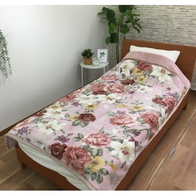 C.R.P加工毛布　マイヤー毛布　シングル　ピンク　1枚　(合わせ毛布)24401PI