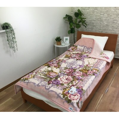 C.R.P加工毛布　マイヤー毛布　シングル　ピンク　1枚　(ニューマイヤー毛布)11716PI