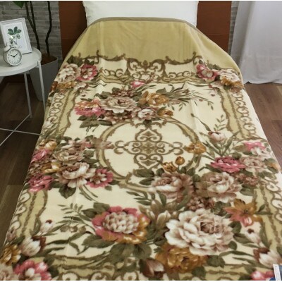 C.R.P加工毛布　マイヤー毛布　シングル　ベージュ　1枚　(ニューマイヤー毛布)11716BE