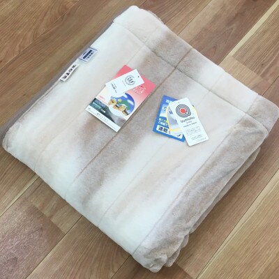 C.R.P加工毛布　マイヤー毛布　シングル　ベージュ　1枚　(ニューマイヤー毛布)11718BE