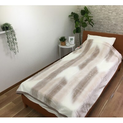 C.R.P加工毛布　マイヤー毛布　シングル　ベージュ　1枚　(ニューマイヤー毛布)11718BE