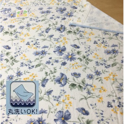 日本製　タオルケット　シングル　140x190cm　1枚　N-MT-942 BL