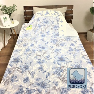 日本製　タオルケット　シングル　140x190cm　1枚　N-MT-943 BL