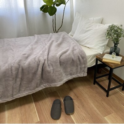 【訳アリ　数量限定】　メリノウール　ニューマイヤー毛布　シングル　グレー　　WM-1GY