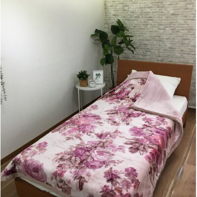C.R.P加工毛布　マイヤー毛布　シングル　ピンク　1枚　(合わせ毛布)21402PI