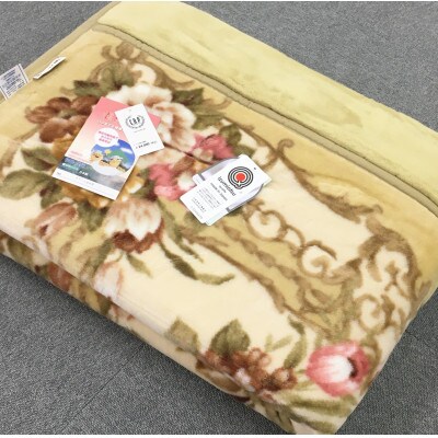 C.R.P加工毛布　マイヤー毛布　シングル　ベージュ　1枚　(合わせ毛布)22302BE