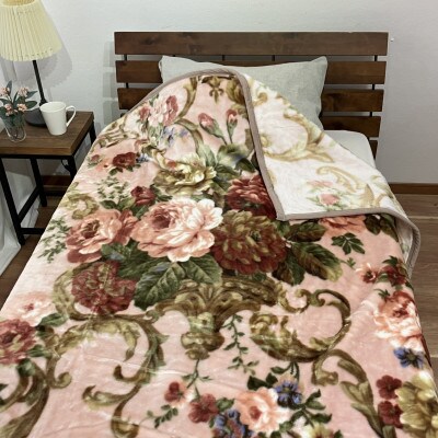 C.R.P加工毛布　マイヤー毛布　シングル　ピンク　1枚　(ニューマイヤー毛布)11754PI