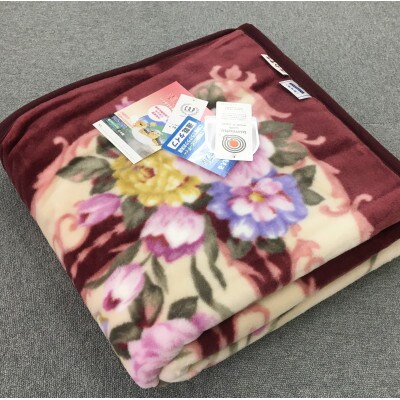 C.R.P加工毛布　マイヤー毛布　シングル　エンジ　1枚　(ニューマイヤー毛布)11719EN