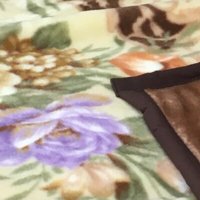 C.R.P加工毛布　マイヤー毛布　シングル　ブラウン　1枚　(ニューマイヤー毛布)11719BR