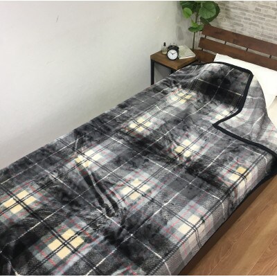 C.R.P加工毛布　マイヤー毛布　シングル　グレー　1枚　(ニューマイヤー毛布)11720GY