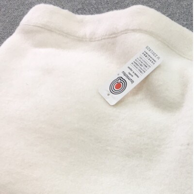 ≪あったかい≫　コットン100%　綿毛布　リビングMサイズ　アイボリー　1枚　SHAN