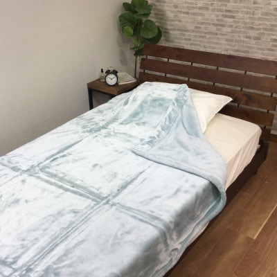 吸湿発熱　MOIS&HEAT　ニューマイヤー毛布　シングル　ブルー　1枚　1317