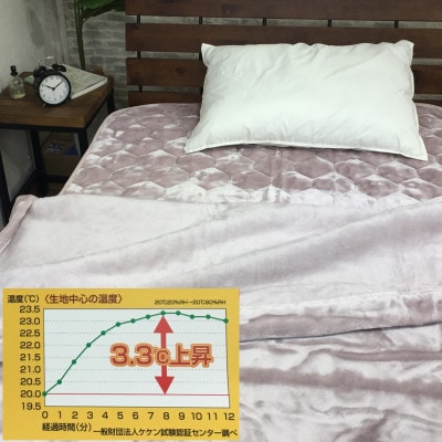 吸湿発熱MOIS&HEAT　ニューマイヤー毛布&敷パッド　シングル　ピンク　セット　13176317