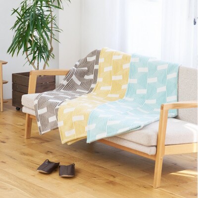 【ハーフサイズ】洗えるタスマニアラムウール混毛布 100×140cm グリーン1枚 OTW-R
