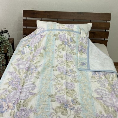 泉大津産　先白FBZ　タオルケット シングル 140×200cm (ブルー) S-13195BL