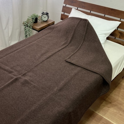 【訳アリ・掘り出し物】カシミヤ混 毛布 シングル 1枚 ダークブラウン W-208DB