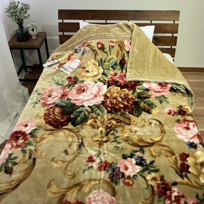 C.R.P加工毛布 2枚合わせマイヤー毛布 シングルサイズ ピンク 1枚 21403柄