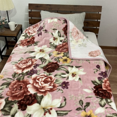 C.R.P加工毛布　マイヤー毛布　シングル　ピンク　1枚　(ニューマイヤー毛布)11755PI