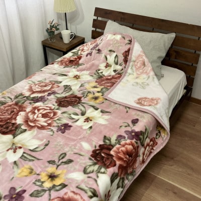 C.R.P加工毛布　マイヤー毛布　シングル　ピンク　1枚　(ニューマイヤー毛布)11755PI