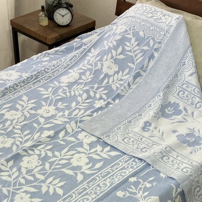 日本製　タオルケット　シングル　140×190cm　1枚　ブルー　N-JK25-3025BL