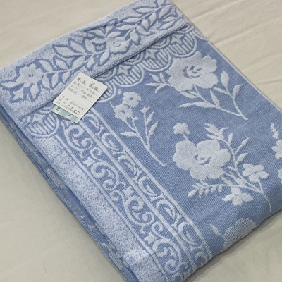 日本製　タオルケット　シングル　140×190cm　1枚　ブルー　N-JK25-3025BL