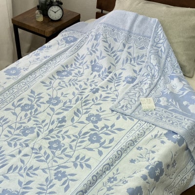 日本製　タオルケット　シングル　140×190cm　1枚　ブルー　N-JK25-3025BL