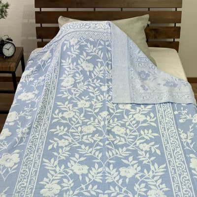 日本製　タオルケット　シングル　140×190cm　1枚　ブルー　N-JK25-3025BL