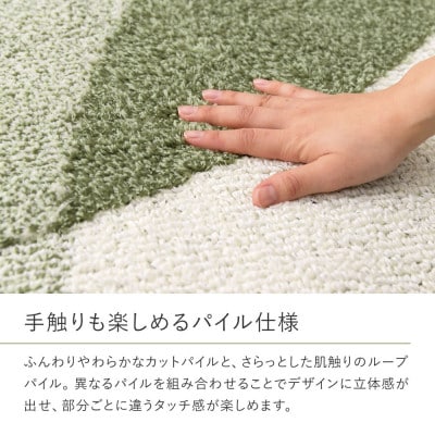 日本製　高機能　カーペット　グリーン　1枚　約230×330cm　600021715型