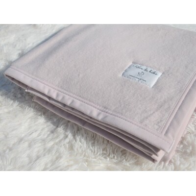 綿100% ジュニア毛布　ベージュピンク 100×140cm　毛布の町泉大津産