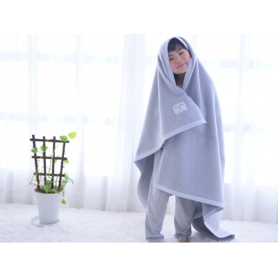 綿100% ジュニア毛布　ダークグレー 100×140cm　毛布の町泉大津産