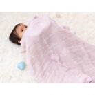 4重ガーゼ ミニバスタオル　木馬柄(ラベンダー) 　綿100%